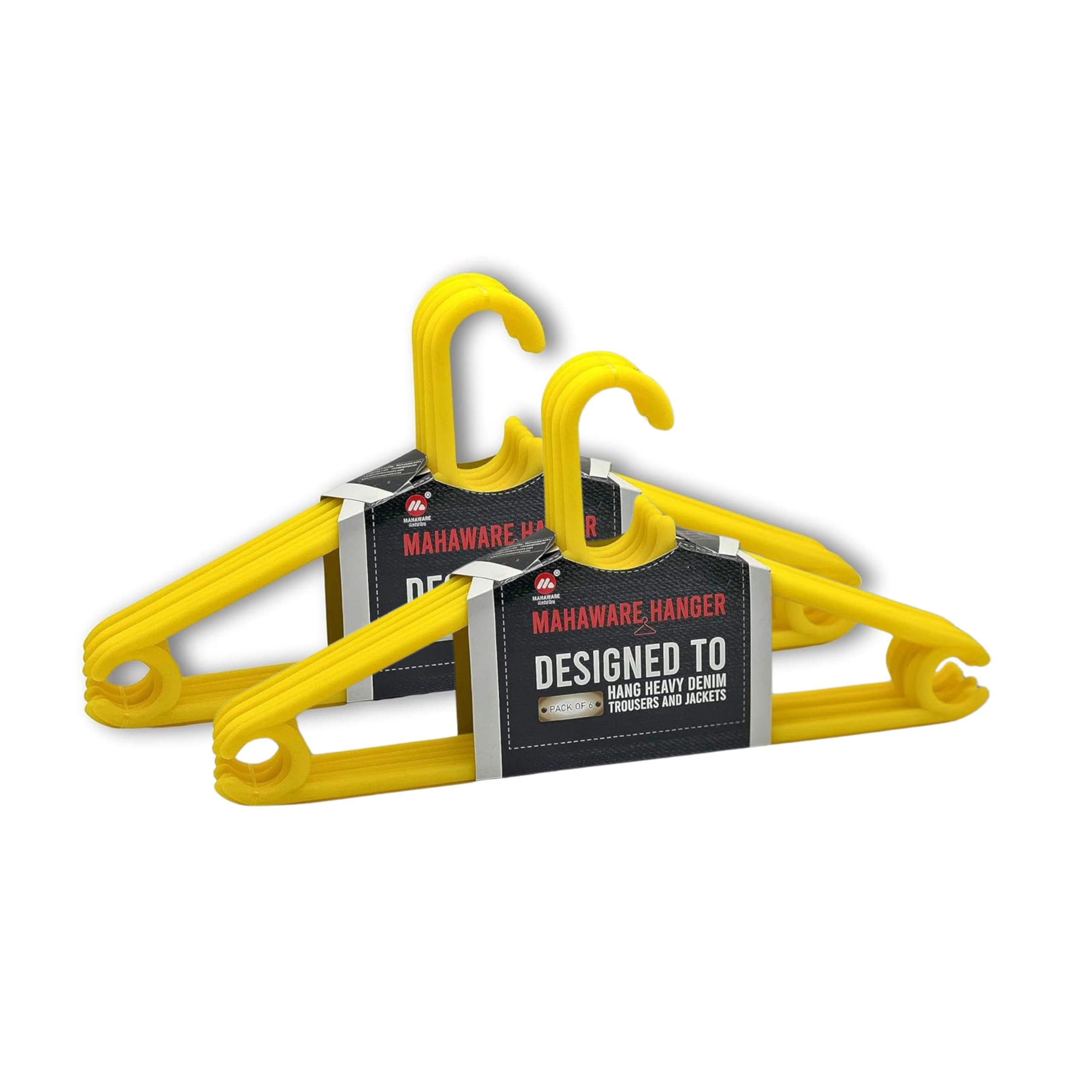 Mahaware Sturdy Polypropylene Hanger, Pack of 12,Yellow l Cloth Hanger l Dress Hangers l Hanger for Clothes Hanging